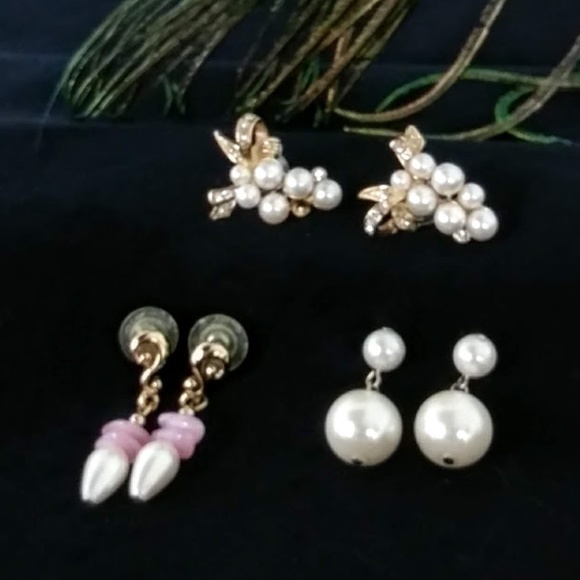 unknown Jewelry - Vintage Pearl Earring Bundle
